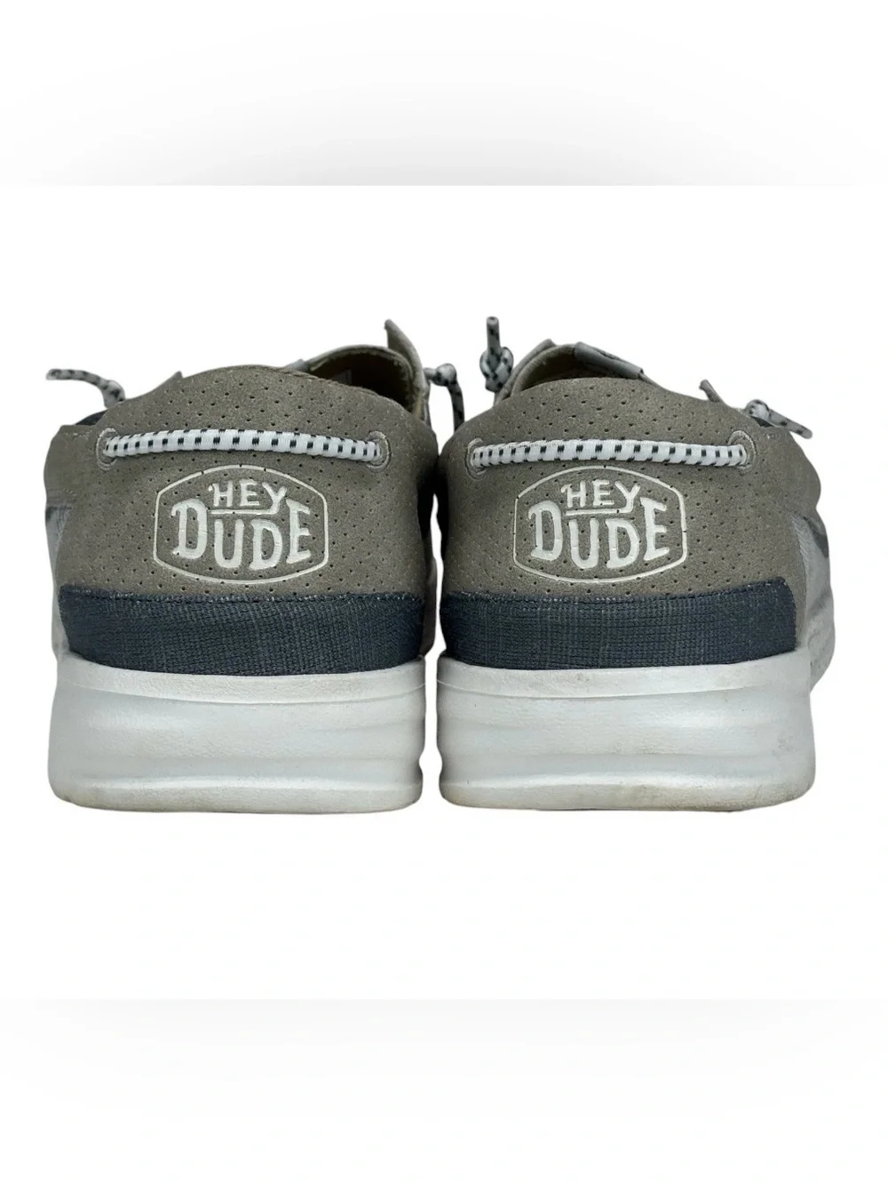 Hey Dude Welsh Grip Mix Oyster Men's Boat Shoes Canvas Oyster US 13 EU 46